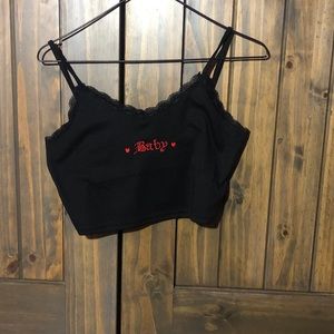 black crop top